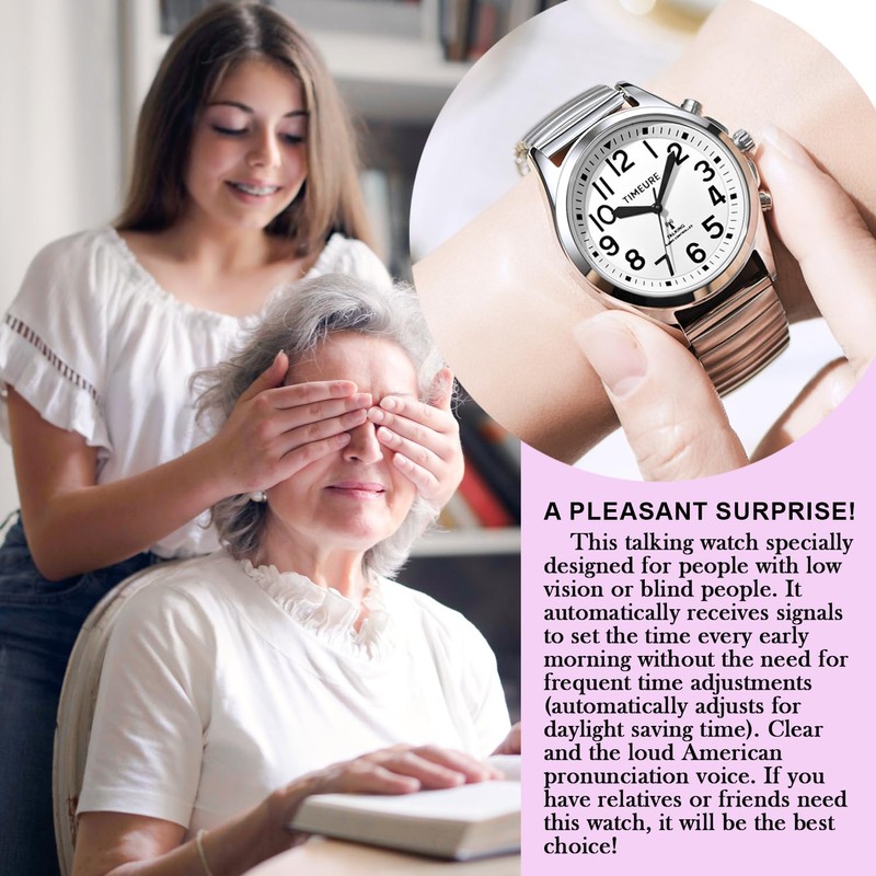 Lady's Talking Watch with Jumbo Numbers for Bind, Seniors,Visually impaired,or
