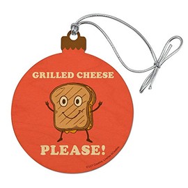 GRAPHICS & MORE Grilled Cheese Please Sandwich Funny Humor Wood Christmas Tree Holiday Ornament