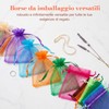 Sacchetti per confetti in organza 100 pezzi, sacchetti regalo con