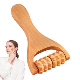 Wooden Massager Roller,Wooden Manual Muscle Massage Roller - Multi-Convex Design Massage Tool for Neck, Face, Back, and Legs