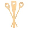 teemando® 10 X Brand Round Wooden Cooking Spoons 25cm Cooking