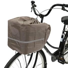 Drawstring Type for Large Luggage, Kiaro Bicycle Front Basket Cover, Gray, For Front of Safety Basket Cover, Large Capacity, Just Put it Over Rainy Days, Waterproof, Compatible with Large Cages