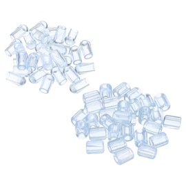 PATIKIL Kitchen Sink Rack Feet, 1Set/30Pcs Plastic Sink Protector Feet with 30Pcs 5mm ID x 10mm OD Bumpers Cover for Sink Rack Grid, Clear