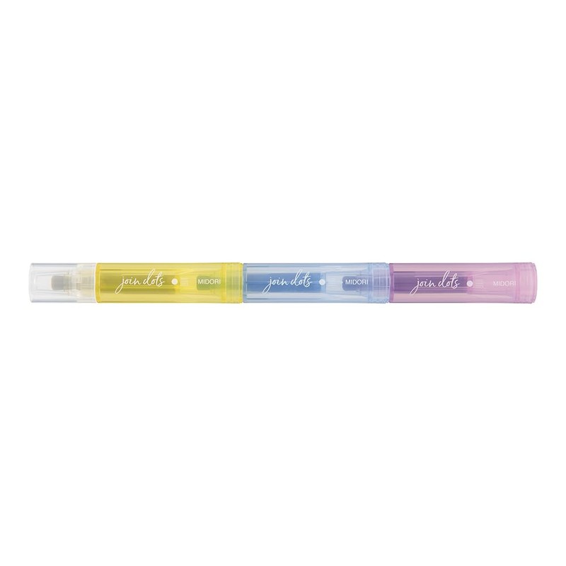 Midori Joint Dots 38136006 Rollerball Pen, 3-Color Connection, Pastel