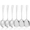 6 Pcs Large Serving Spoons, Buffet Serving Spoon Stainless Steel,