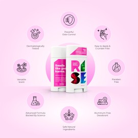 Rise Powerful Natural Deodorant - Aluminum Free Deodorant for Women - Rogue Rose Mens Deodorant Stick - Long Lasting Odor Control with Essential Oils - Underarm Deodorant for Protection - 1 Pack