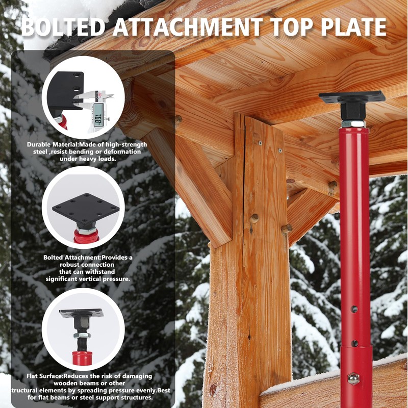 TOPTGO Floor Joist Jack, 19"- 36"(1'7"-3) Height Range Adjustable Floor