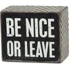 Primitives By Kathy Black 3" x 2-1/2" Box Sign -