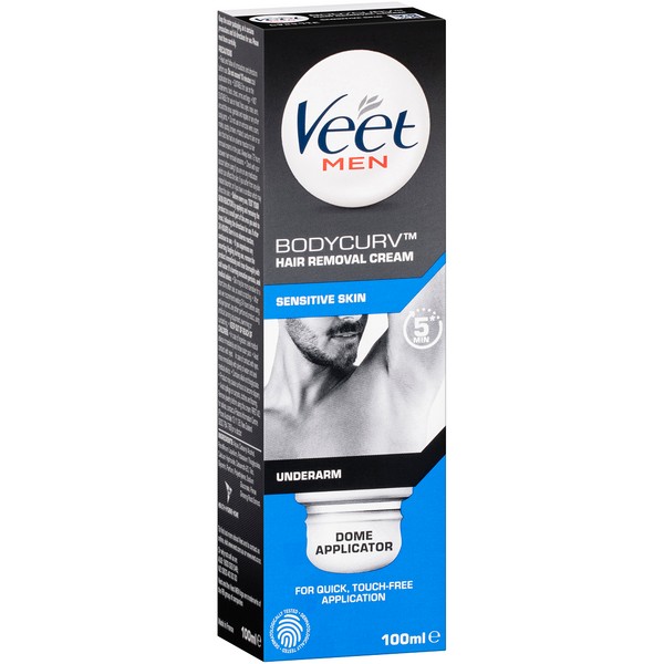Veet Men Bodycurv Underarm Hair Removal Cream 100ml - Sensitive