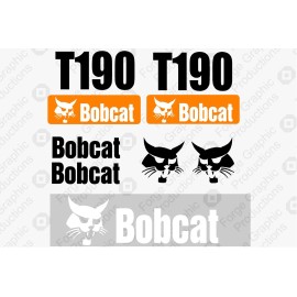 Aftermarket Fits Bobcat T190 Skid Steer Set Vinyl Decal Sticker Graphics