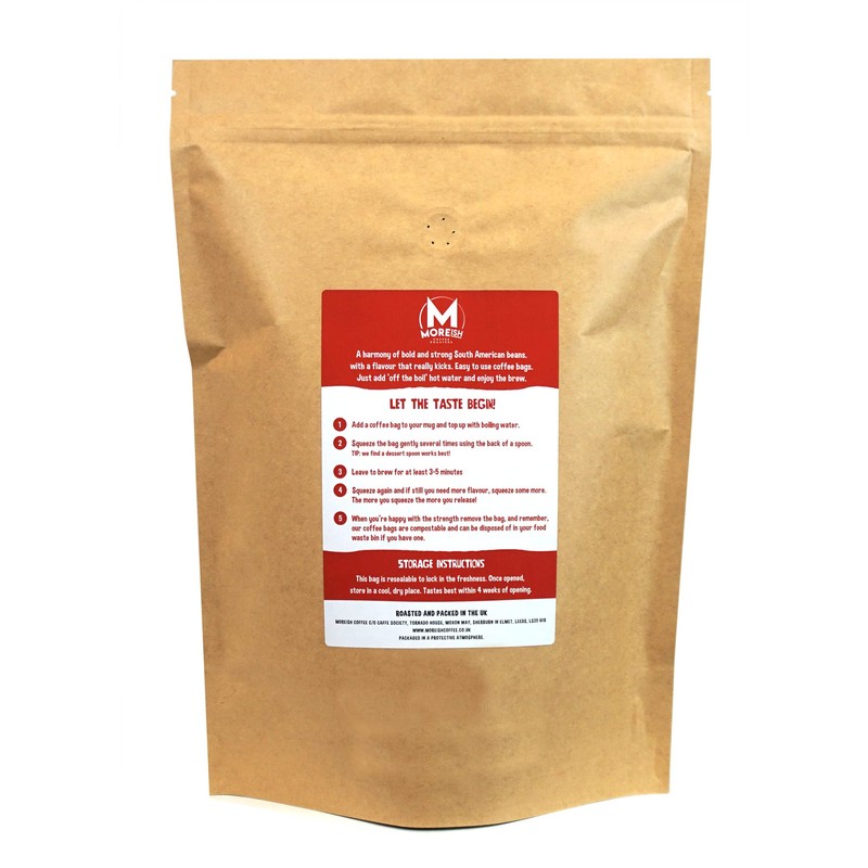 Moreish Coffee Bags - Intense Brew - Rainforest Alliance (50