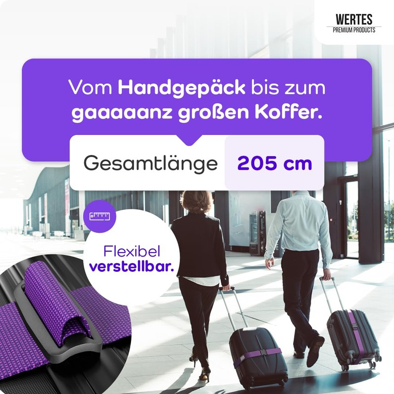 Luggage Strap Set of 4 – Suitcase Straps Safe &