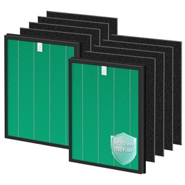 FFsign 150 Filter Replacement for Coway Airmega 150 Air Puri-Fier, 2 Pack Green True HEPA & 8 Pack Active Carbon Filters, for AP-1019C-FP