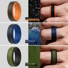 ThunderFit Anillos de boda para hombre, transpirable, borde de escalón,