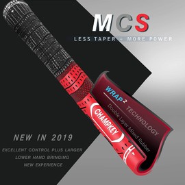 CHAMPKEY Premium Hybrid Golf Grips 13 Pack with All Repair Kits - All Weather Performance Golf Club Grips - High Traction and Control Half Corded Golf Grips for Men(Red,Standard)