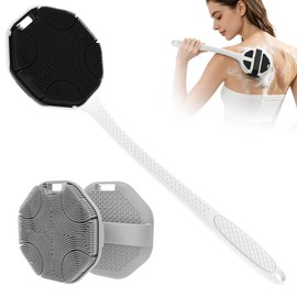 Silicone Body Scrubbers with Detachable Handle, Back Scrubber 2 Pack