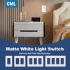 CML 3 Way Matte White Decorator Paddle Rocker Wall Light