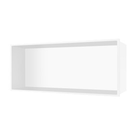 BATHFINESSE Shower Niche 24 x 12, White Niche for Shower Wall, Shower Niche Insert Tile Ready, Recessed Niche No Tile Needed, Over Mount Installation