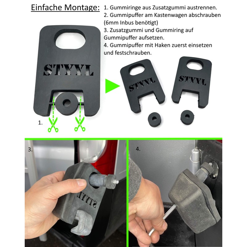 STYYL Ducato Jumper Boxer Window Protection Additional Rubber Bumper Set