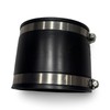 Aqua Universe 4" Flexible Rubber Connector 130x130x100mm with Hose Clips