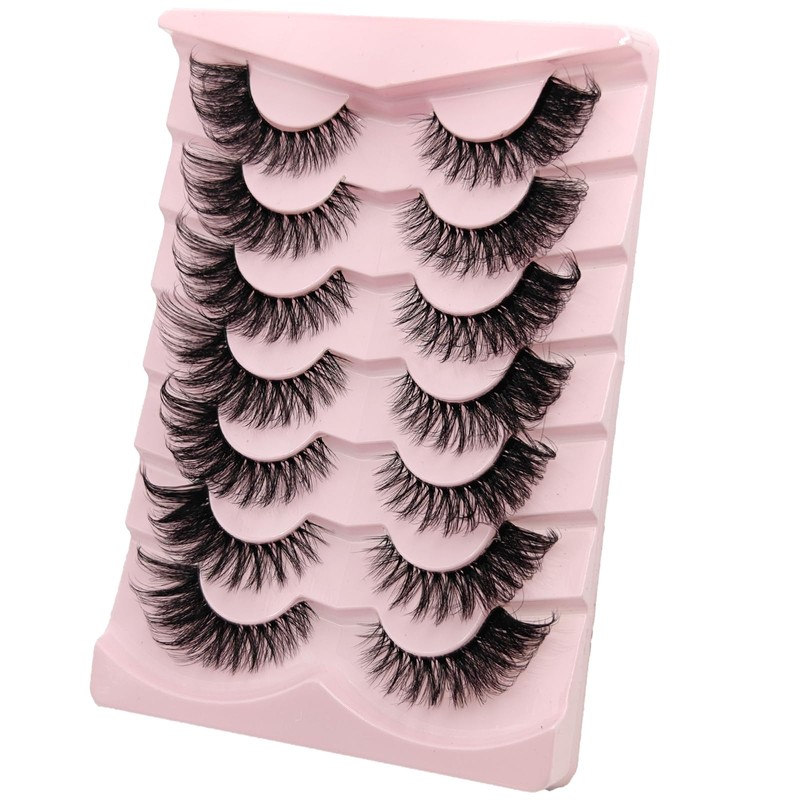 MIKIWI Lashes Clear Band Fluffy Faux Mink Eyelashes Cat Eye