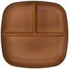 Yamanaka Lacquer Natural Keyaki Heathered Square Plate, Black & Brown