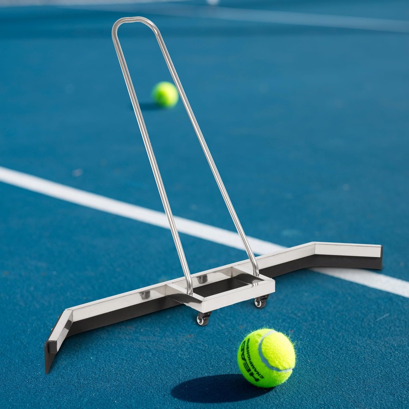 AIWFL 4.5FT Stainless Steel Sport Tennis Court Squeegee with Wheel,
