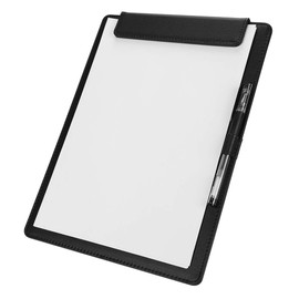 Leather Clipboard A4 with Pen Holder Conference Pad Folder Writing Board Signature Pad with Pen Insert Magnetic Clip Portable Paperwork Organiser Presentation Folder for Office Business School