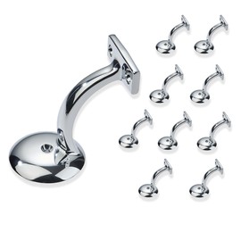 ZAUYX 10 Pack 3 Inch Polished Chrome Handrail Stair Brackets Stair Heavy Duty Stair Brackets Support Handrail Brackets for Stairways