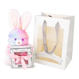 Q-FLA Cupla Flower Shaped Bath Soap Flower Rainbow Rabbit M Gift Set, 1 Piece, 1g / Q-FLA 큐플라 꽃 모양 입욕제 소프 플라워 레인보우 래빗 M 선물 세트, 1개, 1g