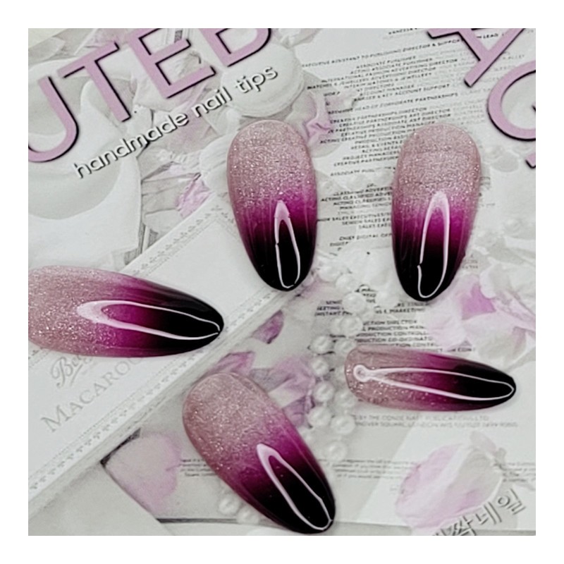 Magnetic gradient handmade nail tip - Stiletto M / 마그네틱