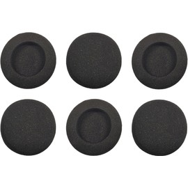 cyclingcolors 6 x Foam Earphones Ear Pads Black Sponge Covers for Headphones Replacement Ear Muffs Microphone Microphone Filter Foam Wind Protection 50 mm