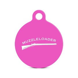 fagraphix Muzzleloader Round Keychain with Tab Engraved Gun Powder Black Hot Pink