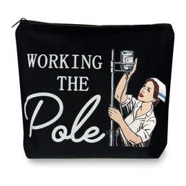 welezhu Working The Pole Nurse Bag,ER Nurse Gifts Emergency Room ICU Nurse Gift Nurse Appreciation Makeup Bag Nurse Birthday Gift,Nursing Gifts,Nurse Tote Bag RN Nursing Bag for Work,Shopping,Travel