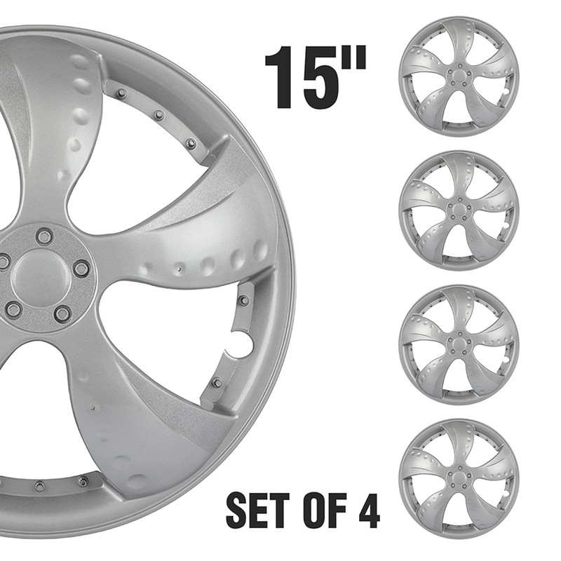Abrillvt 15 Inch Set of 4 Wheel Hubcap Fit Rim