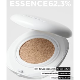 EITHER& Glow Pixel Cushion Foundation | Skincare-Infused Glow Finish, Lightweight, Pore Blurring, Long-Lasting Coverage, Korean Beauty (17N Vanilla)