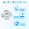 PATIKIL M4 T-Nuts, 40 Pcs Zinc Plated Steel 4-Pronged Tee