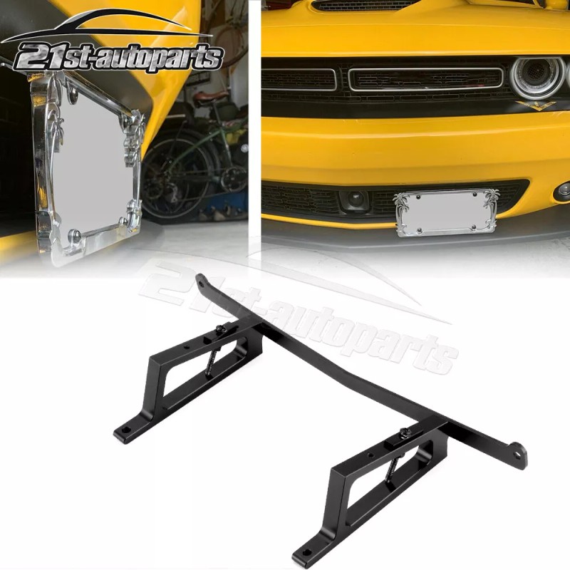 21ST_AUTOPARTS NO Drill Front License Plate Mount Bracket for 2015-2023