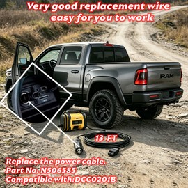 MSZLZTD 13 FT on-board charging for De-Walt tire inflator dcc020ib car tire inflator charging cable.Compatible with dewalt 20v max tire inflator charging cable Replacement