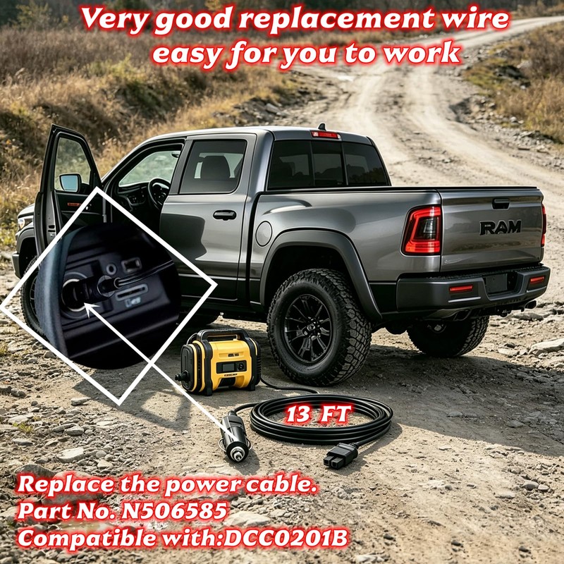 MSZLZTD 13 FT on-board charging for De-Walt tire inflator dcc020ib