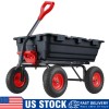 MERXENG 800 Lbs Heavy-Duty Poly Garden Dump Cart, Utility Dump