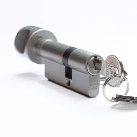 FELGNER Euro Plus Knob Cylinder Profile Cylinder Door Lock Security Lock for Doors Front Door Apartment Door – Includes 3 Beard Keys 30/35 mm