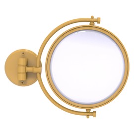 Allied Brass WM-4/3X-SGL 8 Inch Wall Mounted Make-Up Mirror 3X Magnification, Spanish Gold