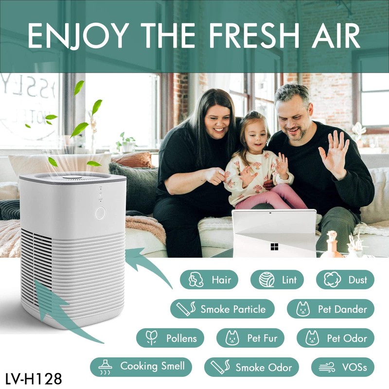 getalong [4Pcs] Air Purifier Filters Replacement Compatible for LEVOIT LV-H128/PUURVSAS