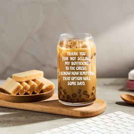 KFK Gifts for Boyfriends Mom,Mothers Day Gifts for Boyfriend Mom,Women Funny Gifts for Mother in Law,Mother in Law Gifts,Birthday Gift,Christmas Gifts for Boyfriend's Mom 16 Oz Can Glass