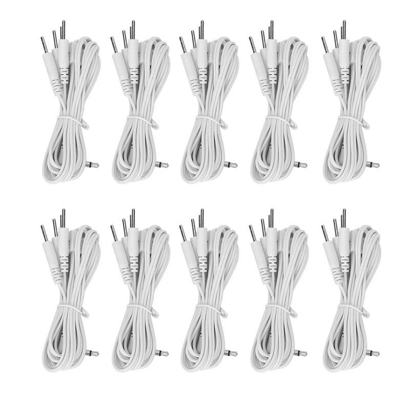 10pcs DC 3.5mm Pin Type Electrode Lead Wires Cable for