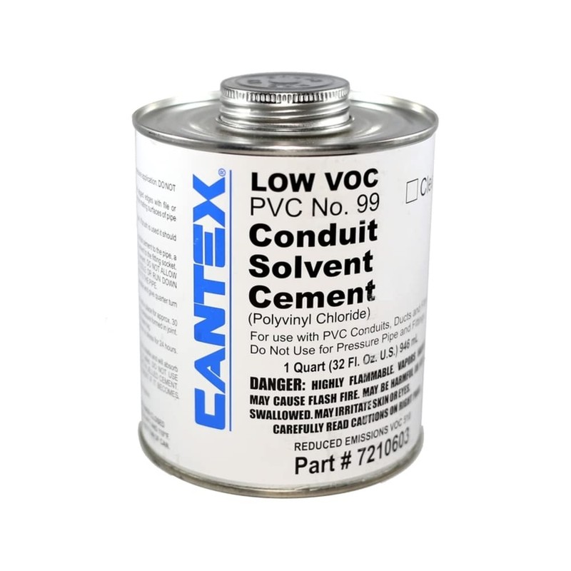 Cantex 7210603 PVC Solvent Cement Clear 1 qt