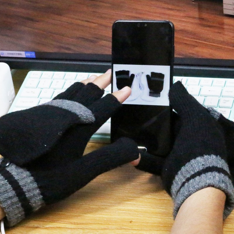 USB Heated Gloves for Men Women Winter Warm Laptop Gloves