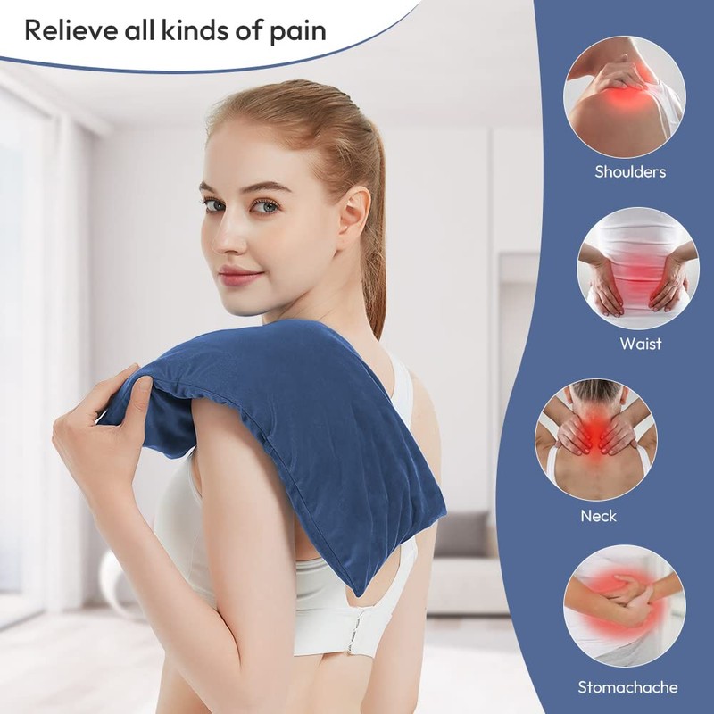 Microwavable Heating Pad with Washable Cover, 8 x 18 Microwave