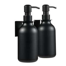 Timotech Dispensador de Shampoo y Acondicionador con Soportes de Pared de 16.9 Onzas, Dispensador de Jabón para Baño y Cocina de Plástico Moderno, Jab